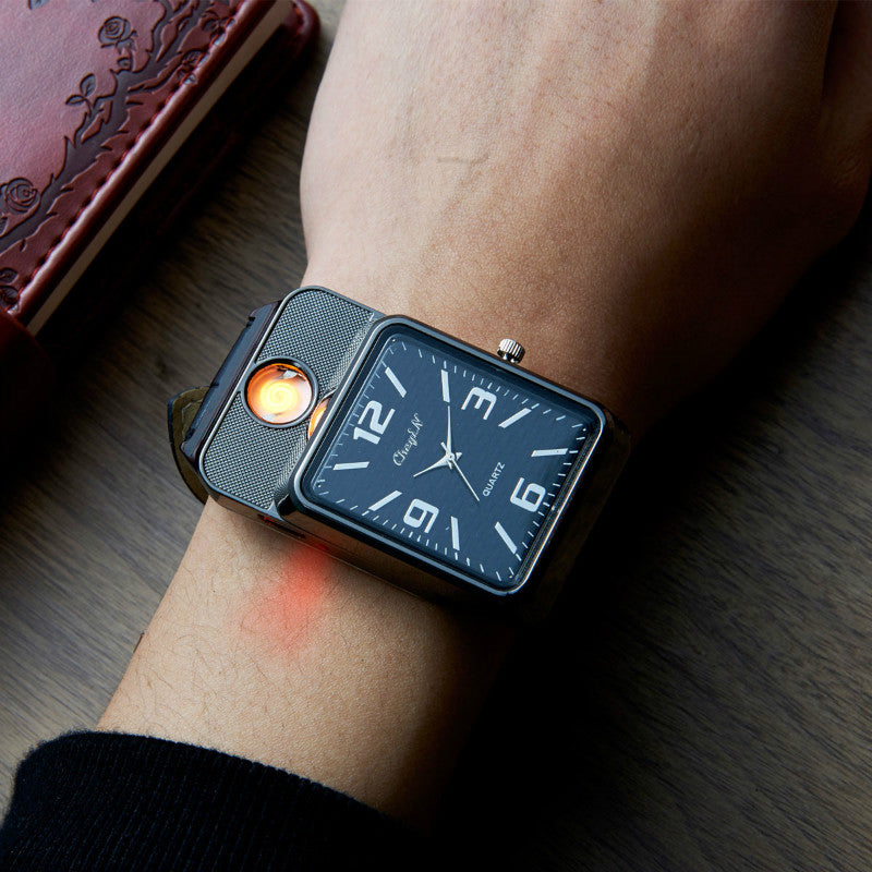 USB Flameless Lighter Wristwatch