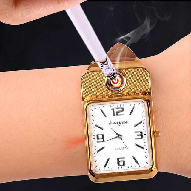 USB Flameless Lighter Wristwatch