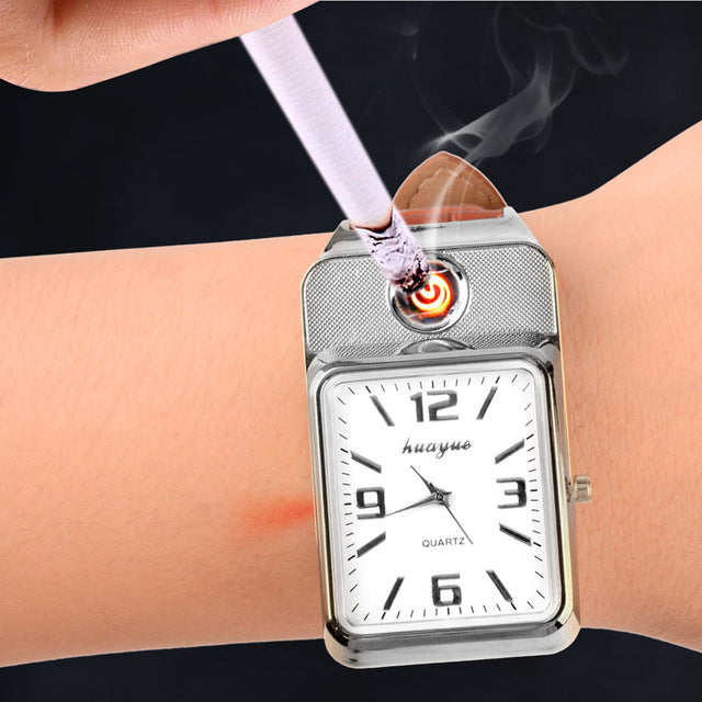 USB Flameless Lighter Wristwatch